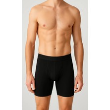 Tutku Elit 1253 Elit Erkek Uzun Boxer 6lı Paket Siyah