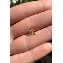 Spossy Silver Jewelry Kuş Piercing Küpe