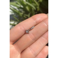 Spossy Silver Jewelry Sallantılı Göz Halka Piercing Küpe