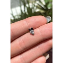 Spossy Silver Jewelry Baykuş  Piercing Küpe