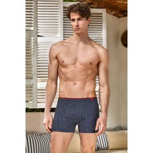 4433 Berrak Erkek Çizgili Boxer 10LU Lacivert