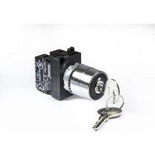 Emas cm Serisi Metal 1no+1nc (Iı-0-I) 60° Anahtarlı Kalıcı 22 mm Buton CM102AC30