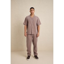 Danger Erkek Modal Kumaş Pantolon Gömlek Takım Vizon