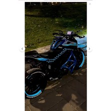 Banxtre Cfmoto NK250 Için Reflektörlü Mavi Renk Komple Sticker Seti