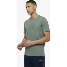 Discovery Expedition D6SM-TST3759 Nil Yeşili Bisiklet Yaka Relaxed Baskılı Erkek T-Shirt