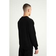 Airlife Foursquare Erkek Sıfır Yakalı Sweatshirt Siyah