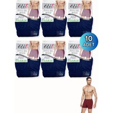 Tutku Elit 1101 Elit Erkek Havlu Bel Düz Boxer 10LU Lacivert