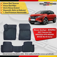 Nissan Qashqai Paspas Benzinli Araca Özel 2021 Sonrası Için Derin Havuzlu Paspas Bosse North Serisi