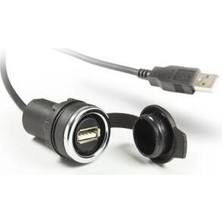 Emas B Serisi Plastik 22 mm Pano Tipi USB Bağlantılı 1,5 M Kablolu Konnektör Busb