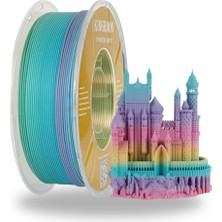 Kingroon Mat Gökkuşağı (Matte Rainbow) Pla Filament - High Speed (600MM/S) - Bambu Lab ve K1 Uyumlu - 1.75MM 1 kg