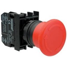 Emas B Serisi Plastik 1nc Acil Stop Çevirmeli 40 mm 22 mm Buton B200E