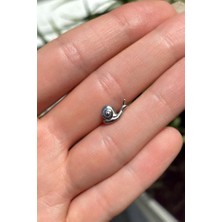 Spossy Silver Jewelry Salyangoz  Piercing Küpe