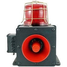 Mesan Endüstriyel Işıklı Siren 43 Ses Kontaklı Alüminyum Gövde Ms 1333.1.12-60VAC/DC