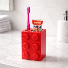 Fibrika Store Brick Tasarım Dekoratif Diş Fırçalık ve Macun Tutucu