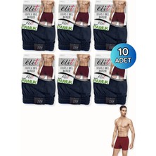 Tutku Elit 1101 Elit Erkek Havlu Bel Düz Boxer 10LU Füme