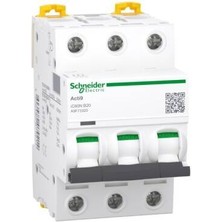 Schneider Electric A9F73320 B 3*20 A W.otomat İC60N 6 Ka