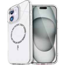  Apple iPhone 12 Live Diamond Magsafe Kapak - Şeffaf Nemere