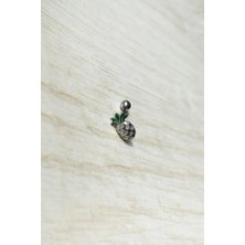 Spossy Silver Jewelry Ananas Piercing Küpe