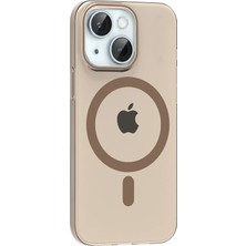  Apple iPhone 14 Pc Blank Magsafe Kapak - Çöl Titanyum Nemere