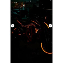 Banxtre Cfmoto NK250 Için Komple Reflektörlü Turuncu Sticker Seti