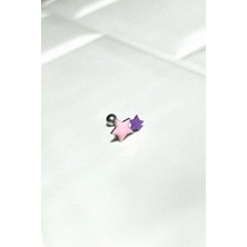 Spossy Silver Jewelry Yıldız Piercing Küpe