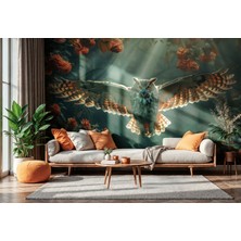 Baykuş Doğa 3D Poster Duvar Kağıdı