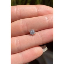 Spossy Silver Jewelry Yıldız Piercing Küpe
