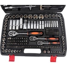 Tam Profesiyonel Germany 72 Diş Eğik Cırcır 216 Parça Lokma Takımı Oto Tamirci Tam Set 1/2-3/