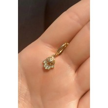 Spossy Silver Jewelry Fatma Ana Eli Halka Piercing Küpe