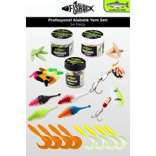 Fishack Profesyonel Alabalık Yem Seti - 54 Parça - Yüzen Kurt, Döner Kaşık, Silikon Kurt