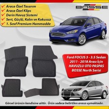 Ford Focus 3 Paspas 3.5 Paspas Araca Özel 2011-2018 Derin Havuzlu Paspas Bosse North Serisi