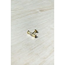 Spossy Silver Jewelry Çizgi Tasarım Piercing Küpe