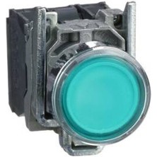 Schneider Electric XB4BW33B5 Harmony Xb4 Sıva Altı Ø22 Yaylı Dönüş Led'li 24V Ac/dc 1 Na+1 Nk Yeşil