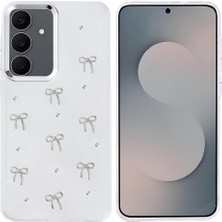 Roketcim Galaxy S25 Fe Kılıf Airbag Tasarımlı Simli Şeffaf Kutup Kapak