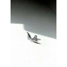 Spossy Silver Jewelry Yarasa Piercing Küpe
