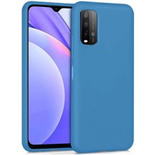  Xiaomi Redmi 9t Kılıf Nano Içi Kadife Silikon - Mavi Nemere