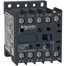 Schneider Electric LC1K0901M7 4 Kw 3na+1nk 220 Vac 9A Kontaktör