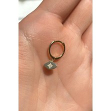 Spossy Silver Jewelry Kutup Yıldızı Piercing Küpe