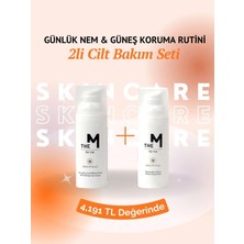 The M  - 2'li Yaz Cilt Bakım Seti : Nemlendirici Krem 50 ml , Spf 50 Güneş Korumalı Bakım Kremi 50 ml
