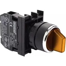 Emas B Serisi Plastik 1no 0-I 60° Sarı Işıklı 22 mm Buton B100SL20S