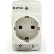 Emas 2p+E Ray Tipi Priz 16A Gri Led’li Pano Tipi EPREU2GL