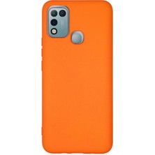  Infinix Hot 10 Play Kılıf Nano Içi Kadife Silikon - Turuncu Nemere
