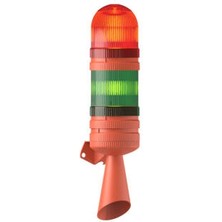 Mesan 2 Kat LED Multifonksiyon 2 Ses Borulu Elektronik Siren Ms 5836.1.2.12-24VAC/DC