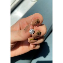 Spossy Silver Jewelry Yuvarlak Tasarım Halka Piercing Küpe