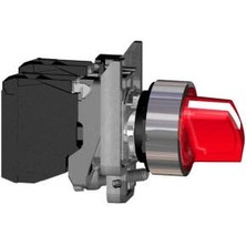 Schneider Electric XB4BK134B5 Harmony Xb4 Mandal Buton Ø22 3 Konumlu Led'li 24V Ac/dc 1na+1nk Kırmızı