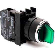 Emas B Serisi Plastik 2no 0-I 60° Yeşil Işıklı 22 mm Buton B101SL20Y