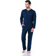 Pierre Cardin Erkek Uzun Kol %100 Pamuk Penye Pijama Takım