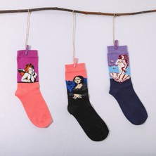 Pinksof SC4090-3K RÖNESANS01 Kadın 3'lü Hikaye Çorap