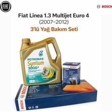 Fiat Linea 1.3 Multijet Euro 4 Yağ Bakım Seti 2007-2012 | Bosch Yağ Filtresi + Bosch Hava Filtresi + Petronas 5W-40 Motor Yağı (Bakım Kartı Hediyeli)