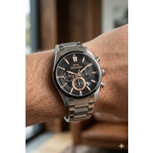 Slazenger Rose Gold Detaylı Erkek Kol Saati | 42MM, Siyah Kadran, Paslanmaz Çelik, 10ATM